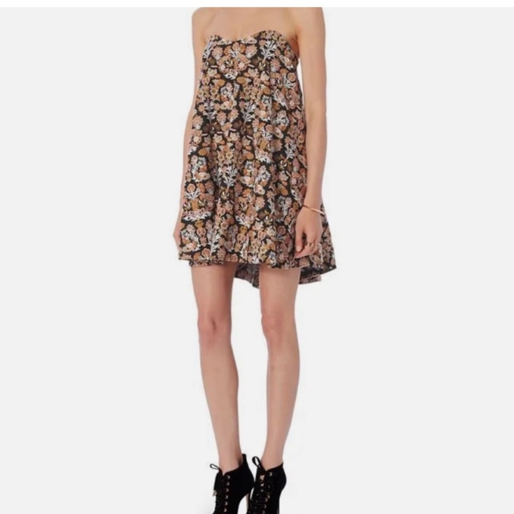 Caroline Constas Embroidered Bustier Dress, S